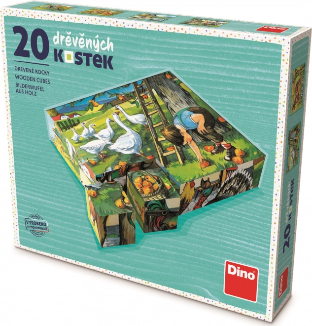 Fa kockák Farm élet – 20 darabos