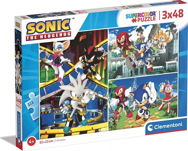 Clementoni Puzzle Sonic Süni 3x48 darab