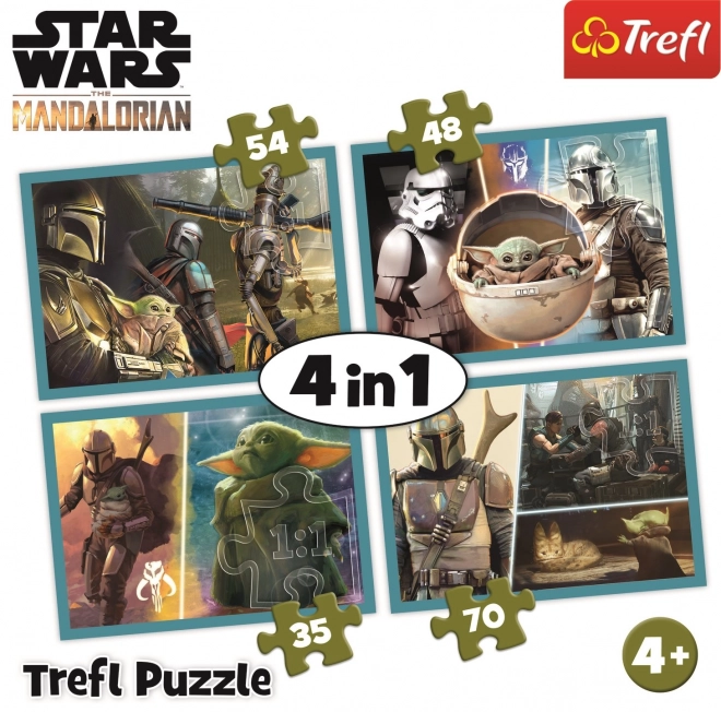 Trefl Mandalorian világ puzzle készlet 4 az 1-ben