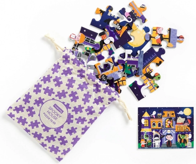 Mudpuppy Szellemház puzzle szövetzsákban
