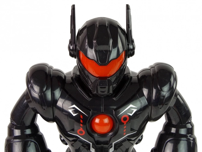 Interaktív robot hanggal és fénnyel fekete