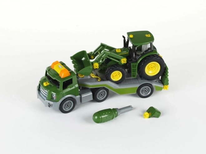 John Deere traktor szerelhető utánfutóval