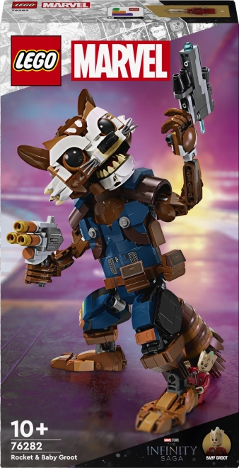 Lego marvel rakéta és kicsi groot építőkészlet