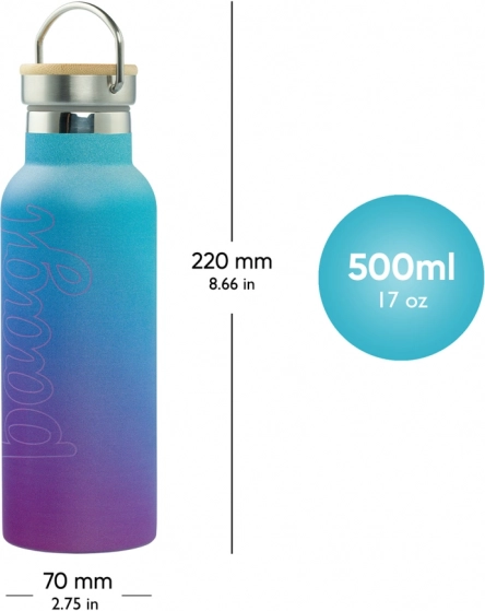 Termosz bambusz fedéllel BAAGL Gradiens kék-lila 500 ml