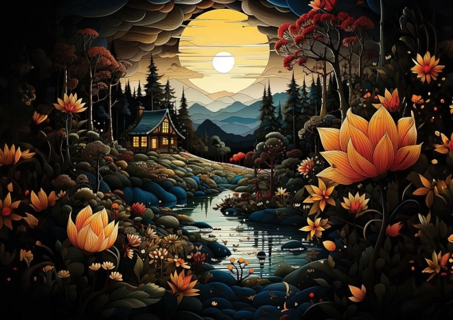 Éjszakai szépségek puzzle 1000 darabos készlet