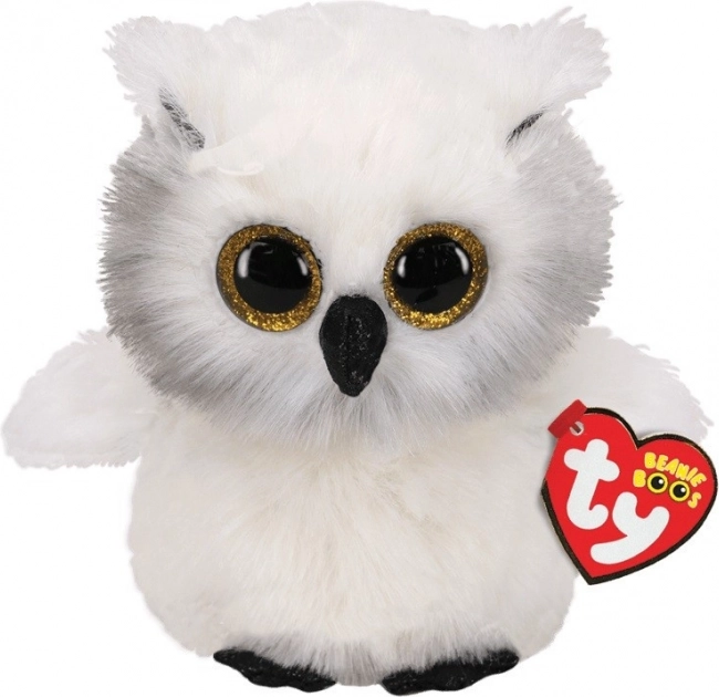 TY Beanie Boos kabala - Austin bagoly 15 cm fehér