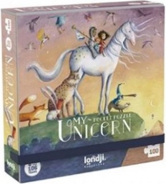 Londji zsebes puzzle Egyszarvú - 100 db