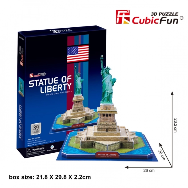 3D Cubicfun puzzle - Szabadság-szobor