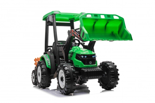 MEGA Traktor D68 zöld utánfutóval