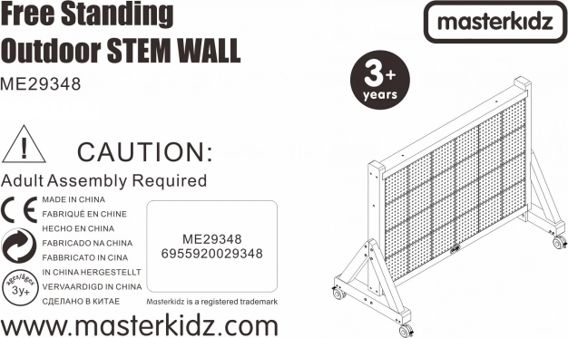 Masterkidz Fa tábla XXL Tudományos Kreatív STEM Fal Kültéri