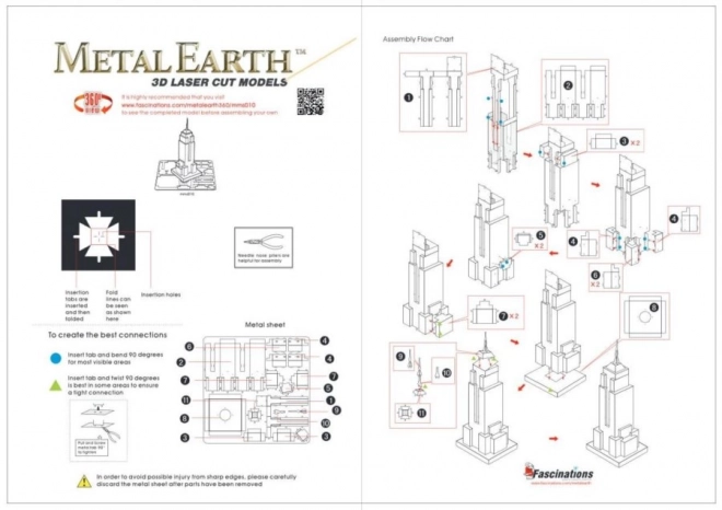 Chrysler Building 3D fém puzzle - Metal Earth