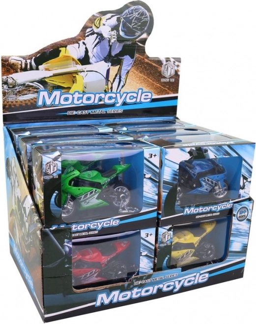 Fém versenymotor 11 cm