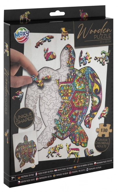 Moxy kontúros puzzle Teknős 130 darabos