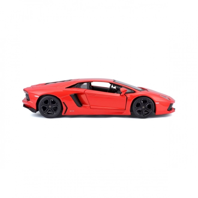 Lamborghini Aventador Coupé fém model 1:24 - narancssárga-piros