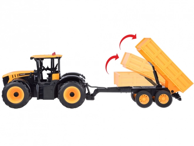 Jcb traktor távirányítós billenős pótkocsival