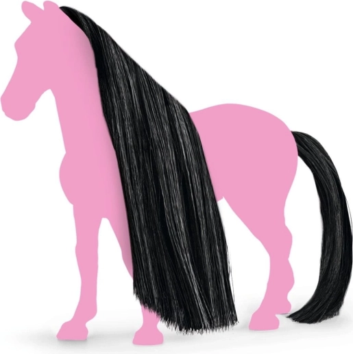 Schleich Horse Club kiegészítők lovakhoz – fekete sörény és farok