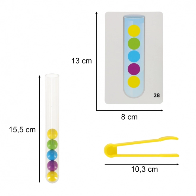 Montessori színes golyós oktatójáték