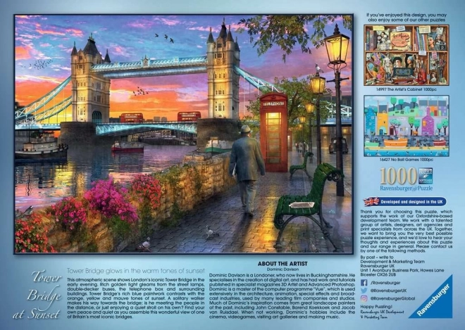 Naplemente a Tower Bridge fölött 1000 darabos Ravensburger puzzle