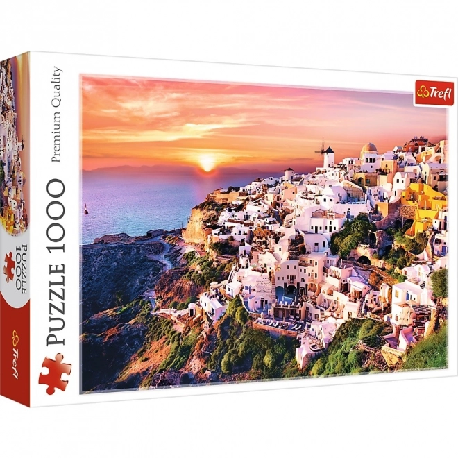 1000 darabos puzzle - Naplemente Santorini felett