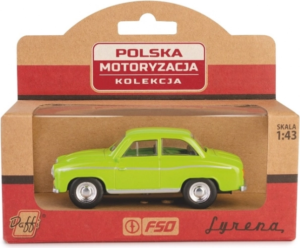 fém autómodell Syrena 104 zöld 1:43
