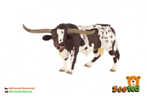 Texas longhorn műanyag bika 15 cm