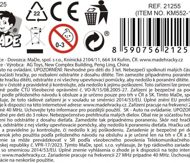 Autó távirányítással és effektusokkal