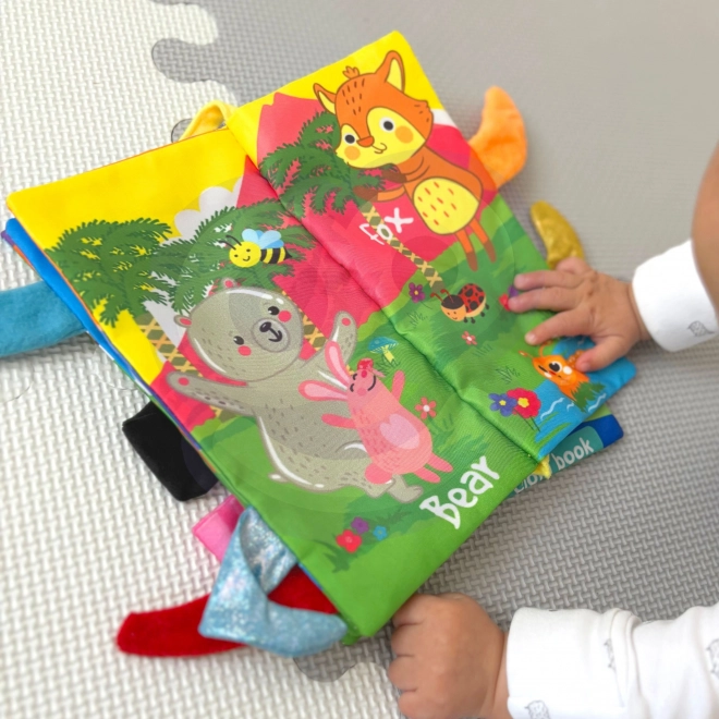 Woopie bébi erdei állatok farkincás textilkönyv