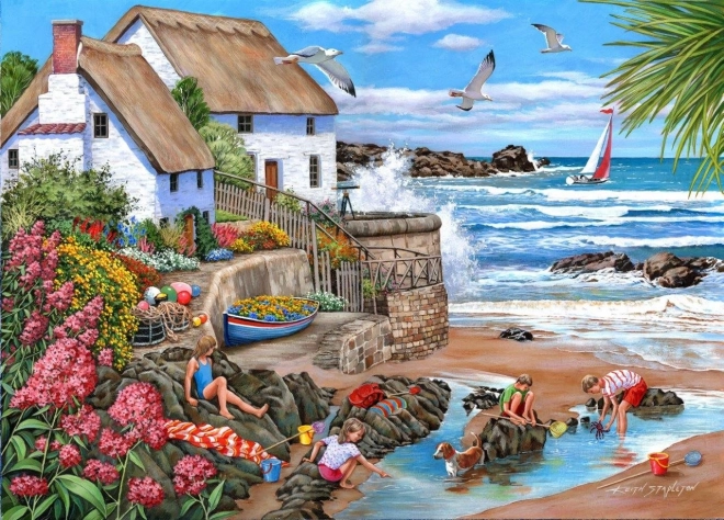 Puzzle Tengerparti házikó 1000 darabos