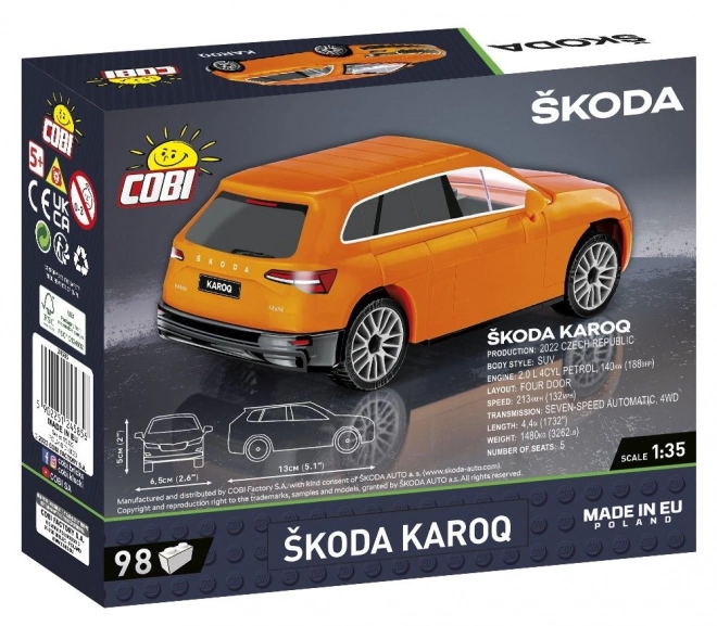 Škoda Karoq modell építőkészlet 1:35 méretarányban