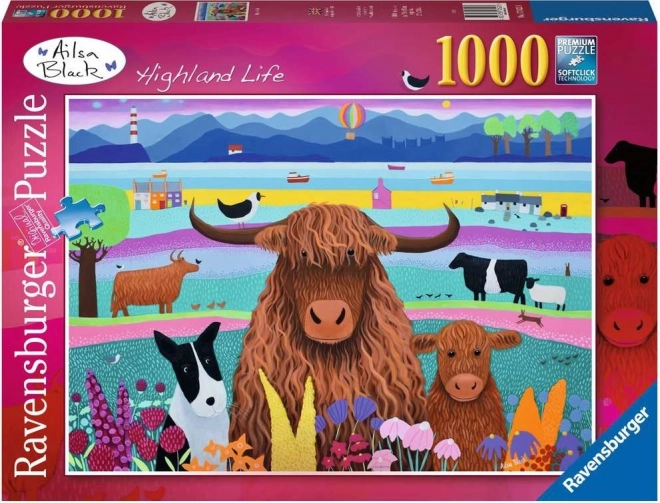 Ravensburger puzzle Élet a hegyvidéken 1000 darabos