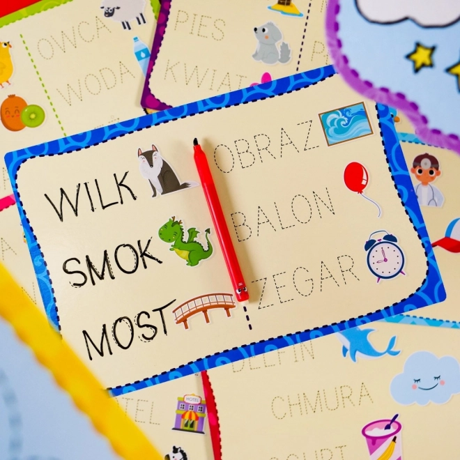 Montessori írás készlet 18 táblával