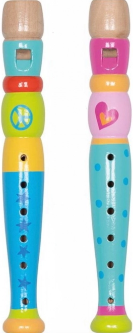 GOKI Peace 20 cm (mix) gyerek fa fuvola