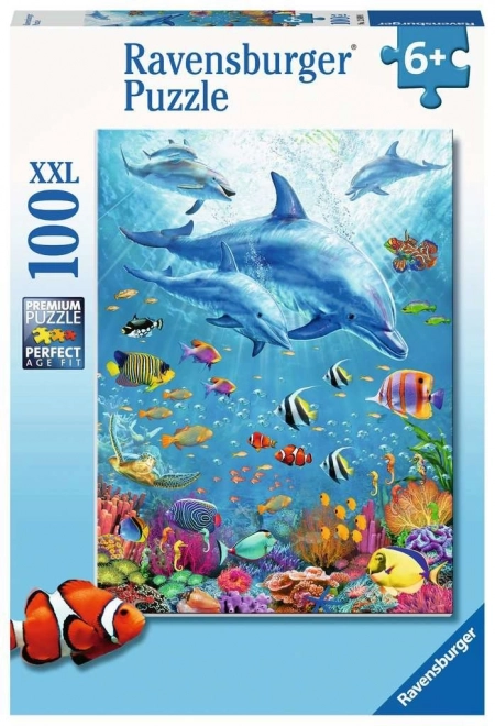 Ravensburger delfines xl puzzle 100 darab