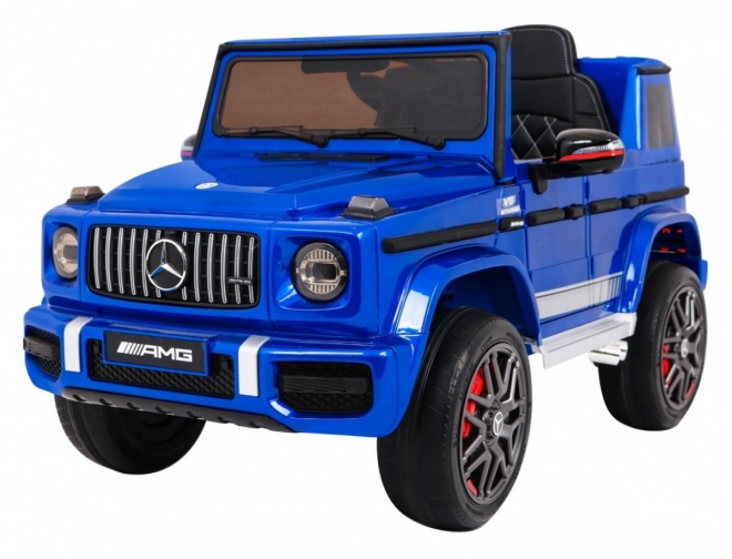 Mercedes AMG G63 gyerekeknek Kék szín + távirányító + MP3 LED + lassú indítás + EVA + övek