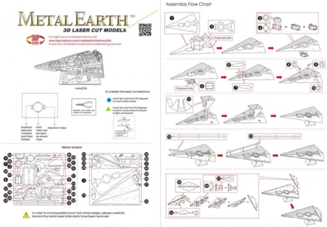 Metal Earth 3D puzzle Csillagok Háborúja: Birodalmi Csillagromboló