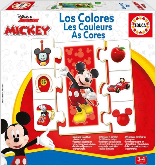 Mickey és Barátai színtanulás puzzle 6x7 darab