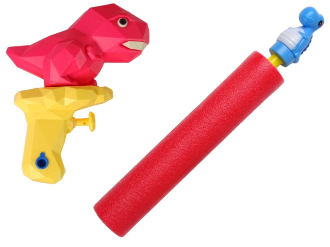 Vízipisztoly dinoszaurusszal és habpumpával