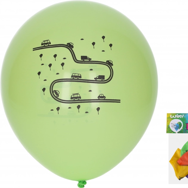 Felfújható lufik 30 cm – közlekedés, 5 darabos készlet