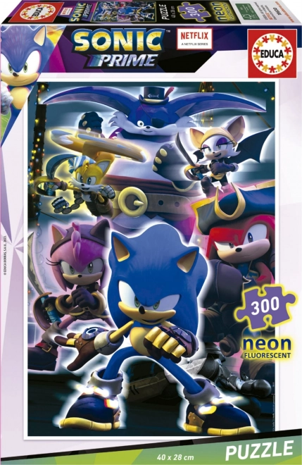 Sötétben világító Sonic Prime puzzle 300 darabos