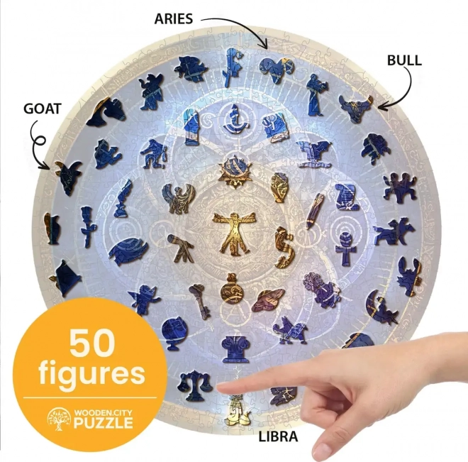 Fakocka kék állatöv puzzle 250 darabos