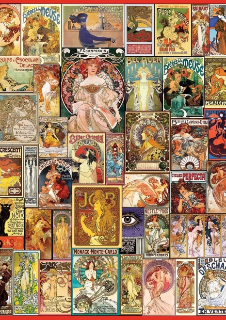 Secessziós Plakát Puzzle 1500 Darabos