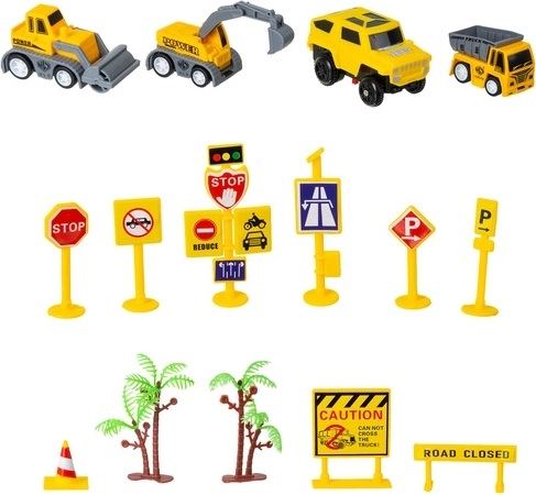 Építőjárművek és valósághű kiegészítők