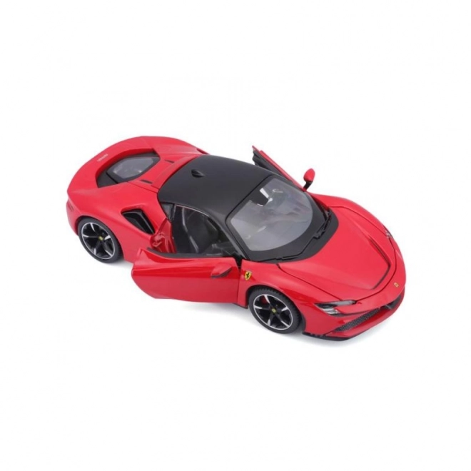 Bburago Ferrari SF90 Stradale piros autómodell 1:24