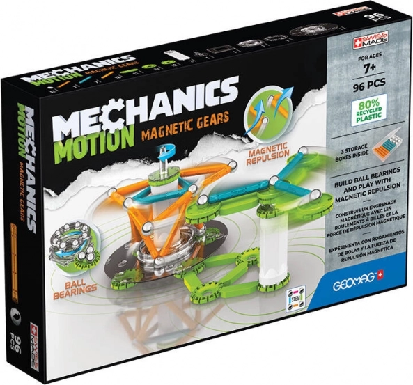 mechanics motion magnetic gears 96 darabos geomag mágneses építőkészlet