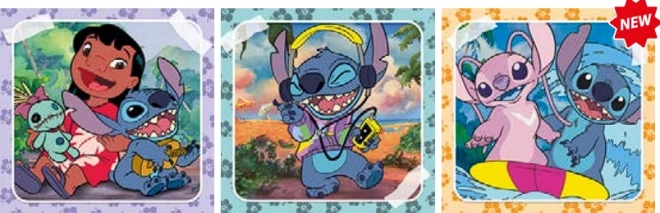 Stitch puzzle 3x48 darabos