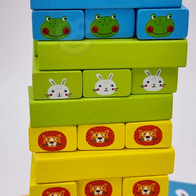 Fa játék Jenga Állatok TOOKY TOY