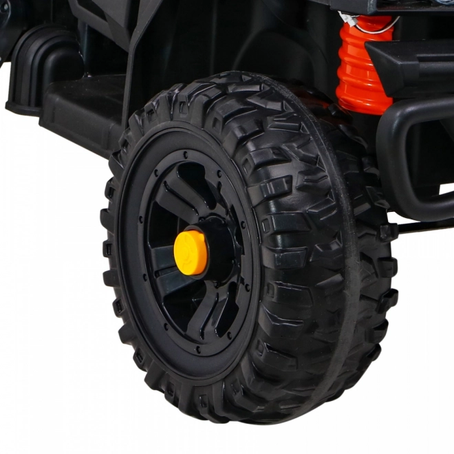 Farm pick-up gyerekeknek fekete + távirányító + csomagtartó + lapát + EVA + MP3 LED