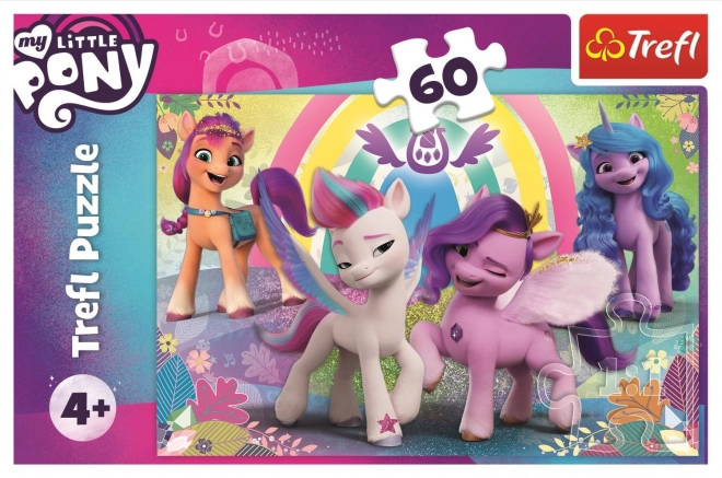 Trefl puzzle my little pony: aranyos pónik 60 darabos