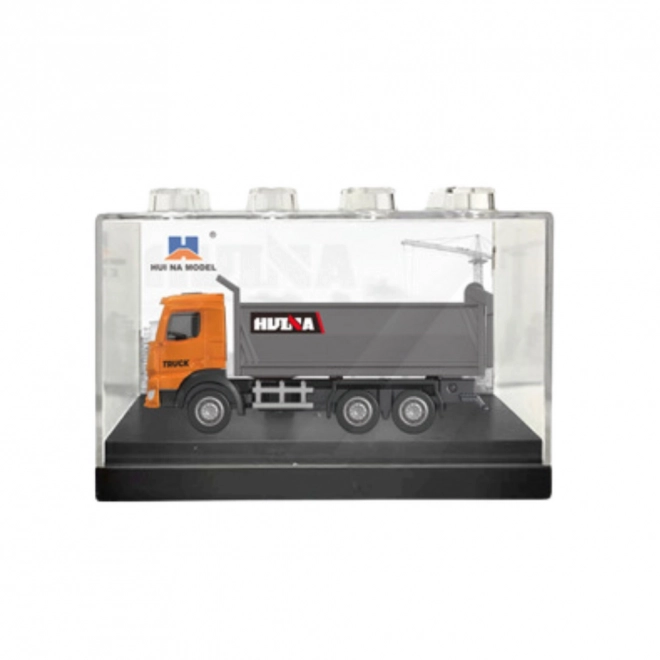 Huina narancssárga teherautó modell 1:80
