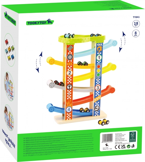 Tooky Toy Színes autópálya csúszda
